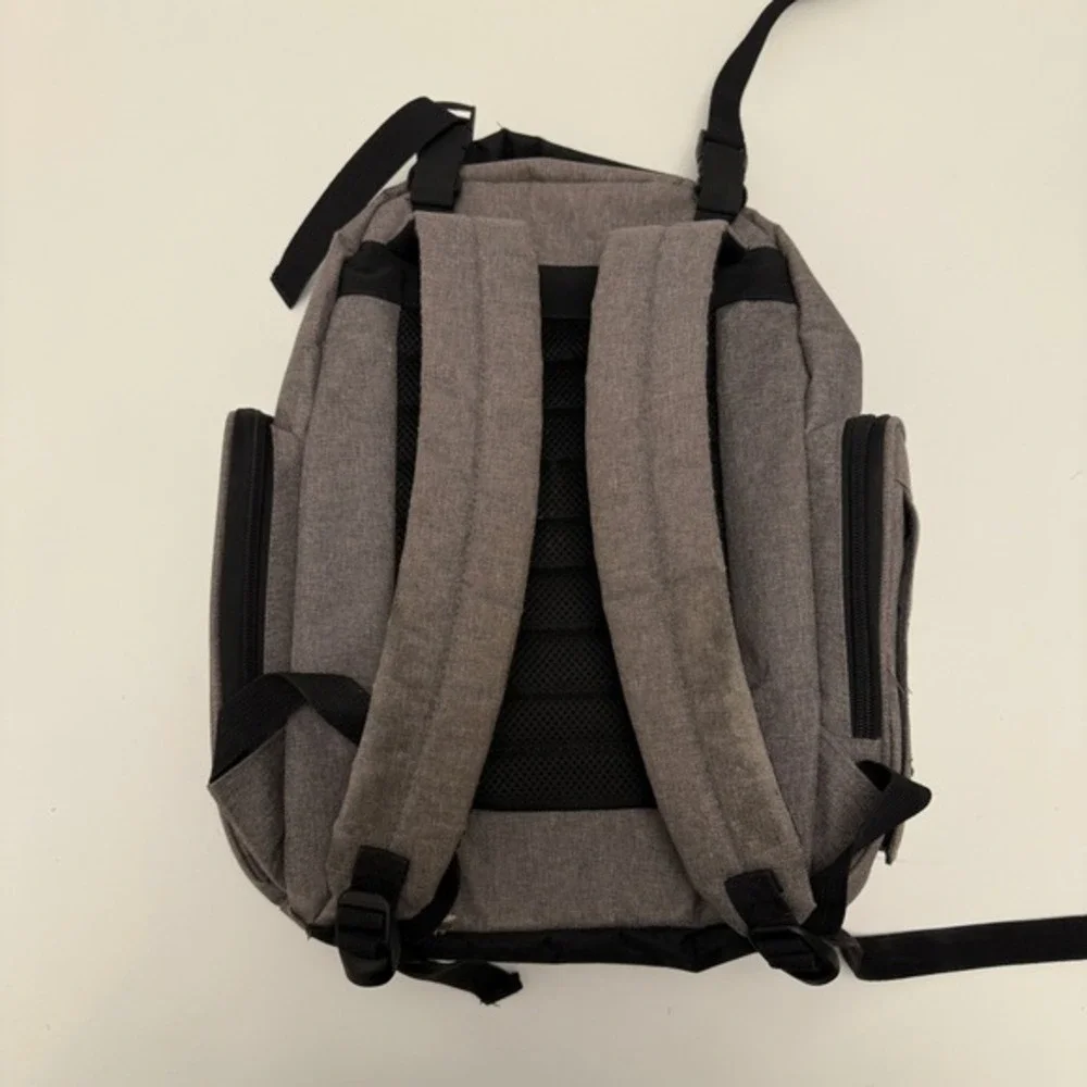 Eddie Bauer First Adventure Gray Polyester‎ Diaper Backpack Unisex OS